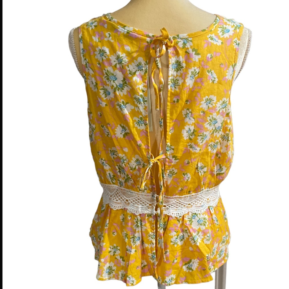 RACHEL ZOE Floral Print Plunge Neckline Blouse Size Small - Picture 3 of 11